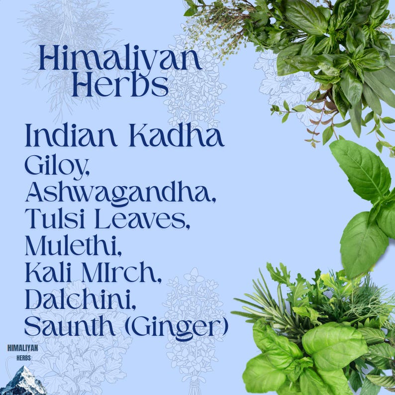 Kadha Pack DRY Giloy, Ashwagandha, Tulsi Leaves, Mulethi, Kali MIrch, Dalchini, Saunth (Ginger) Combo Pack image 1