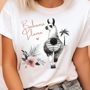 Bahama Llama Beach Bum Tee: Funny Tropical Vibe T-Shirt