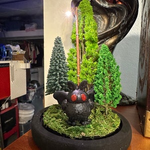 7” Mothman, Light Up,  Cryptid, Diorama, Moth Man, Pet Mothman, Mothman Jar, Cryptid Diorama, Cloche, LED