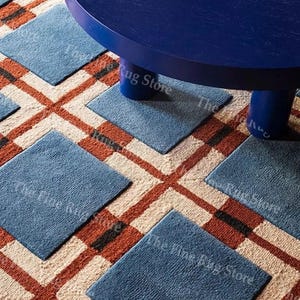 Hand Tufted Evelina Kroon wool Rug 100% Handmade Rug for Woolen Rug for Bedroom Rug Office Rug Bespoke Custom Rugs Area Rugs Kids Rugs
