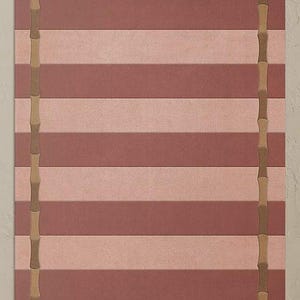 LAYERED X Alice Crawley Bamboo Stripe Handmade Tufted Wool Area Rug For Bedroom Livingroom Office Kitchen Nursery Entryway Flower Rug