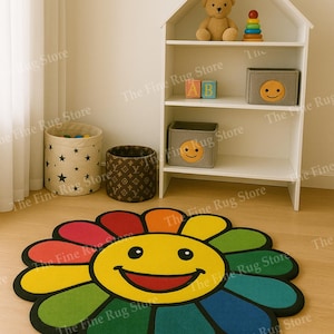 Murakami flower rug - Etsy 日本