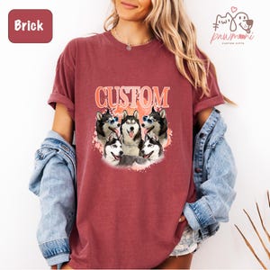 Custom Dog Photo Shirt, Retro Dog Name And Photo Tee, Dog Lovers Gift, Personalized Pet Portrait Shirt, Dog Lover Sweatshirt, Dog Dad Tee