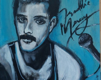 Freddie Mercury Painted Portrait