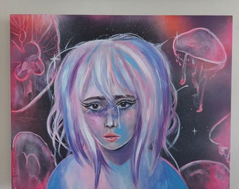 Jellyfish Girl Original Painting