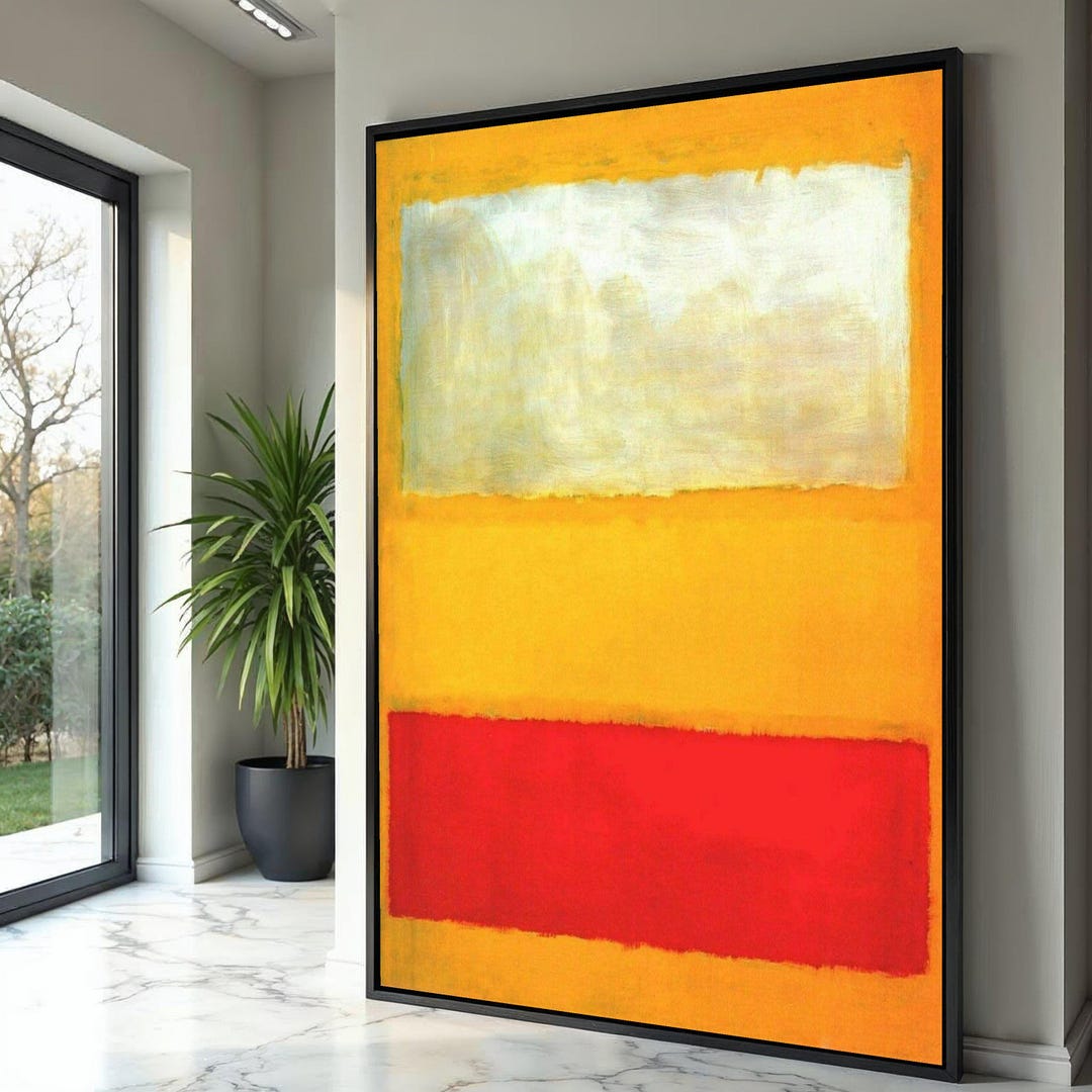 Rothko Bold Abstract Color Block Canvas, Modern Minimalist Wall Art ...