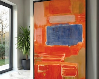 Mark Rothko - Orange Blue Abstract Expressionist Canvas Art - Etsy