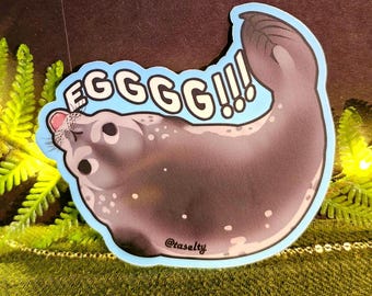 L'Egg Funny Seal Sticker (4" length)