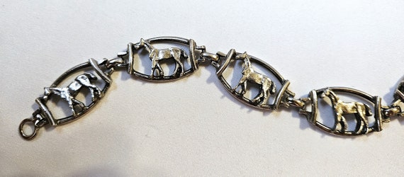 Vintage Silver-Tone Horses Bracelet - image 5
