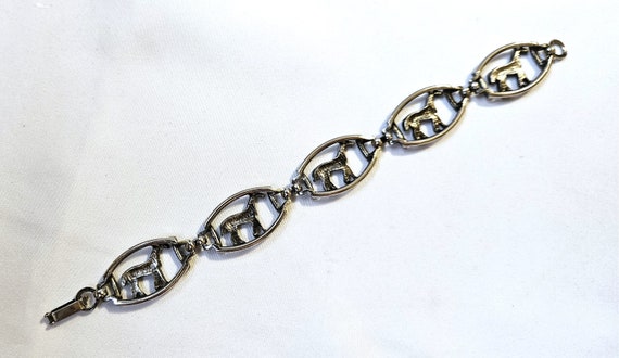 Vintage Silver-Tone Horses Bracelet - image 3