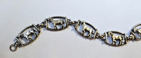 Vintage Silver-Tone Horses Bracelet - image 4