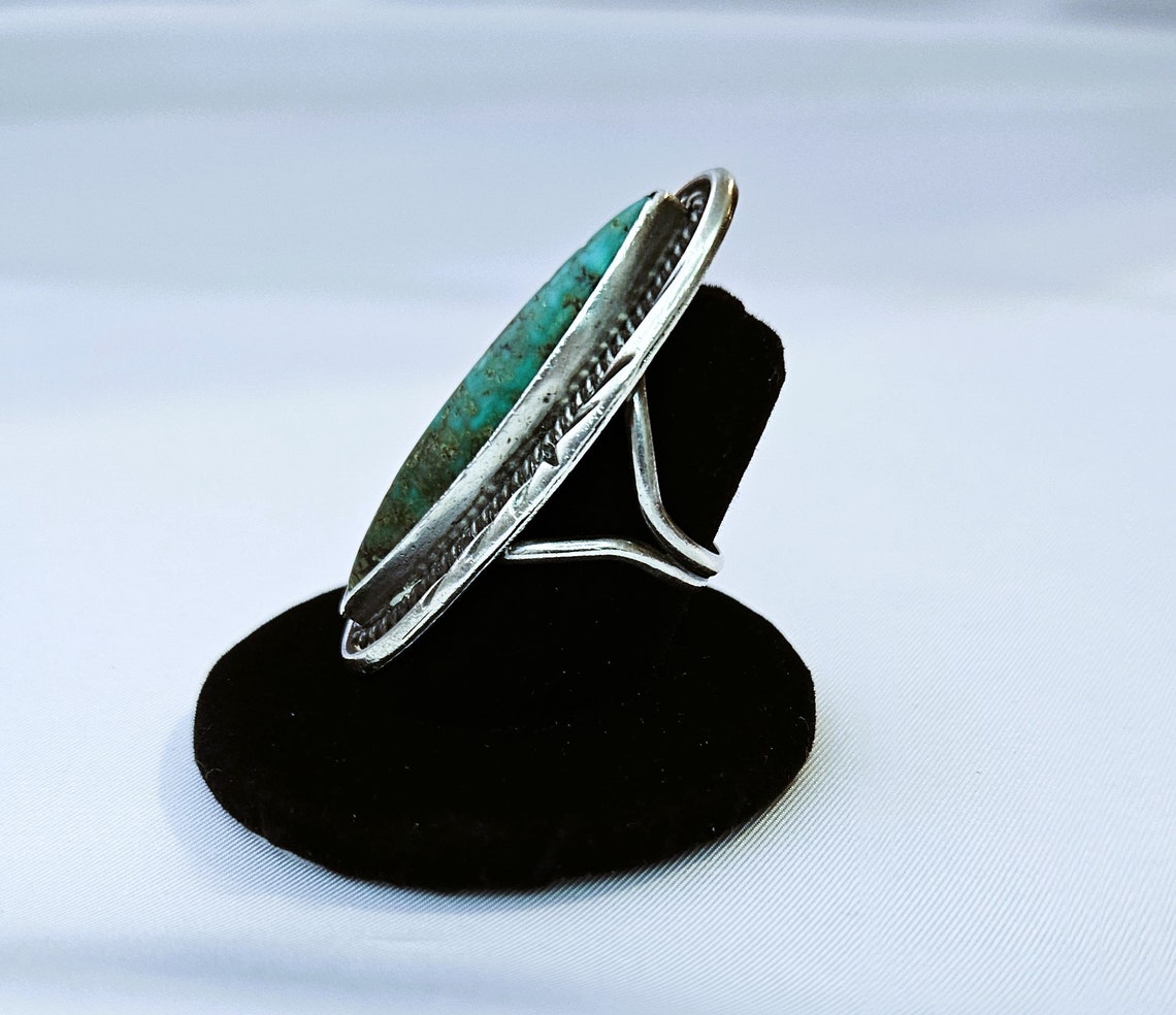 Vintage Sterling Silver Turquoise Handmade Navajo Jameson Lee Ring - Etsy