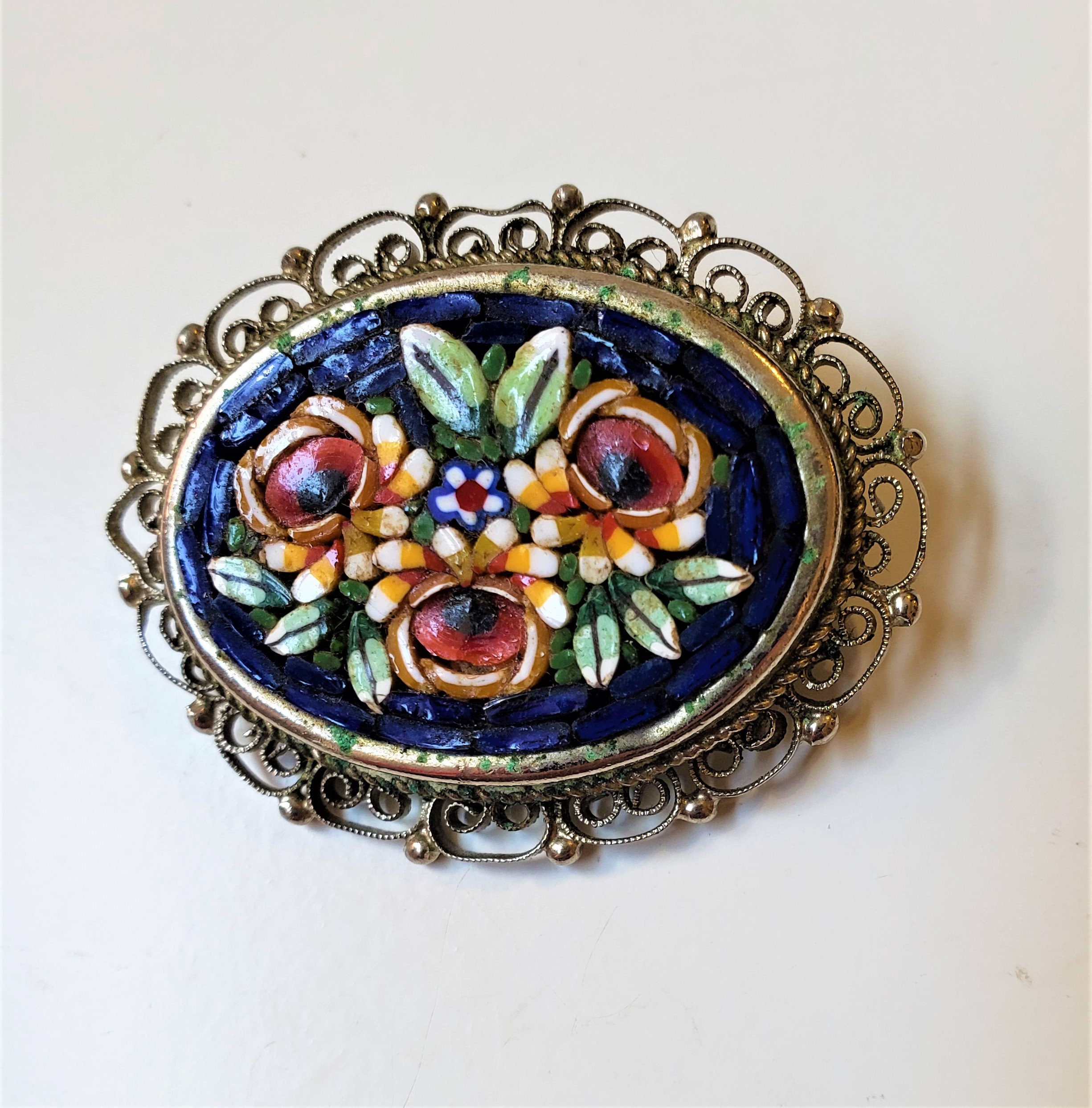 Belle broche fleur vintage Gas St Tropez - Montres & Bijoux