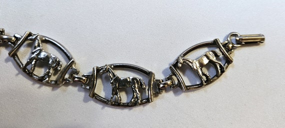 Vintage Silver-Tone Horses Bracelet - image 7