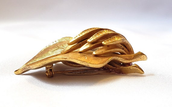 Vintage Craft 1960s-70s Double Gold-Tone Metal Le… - image 2