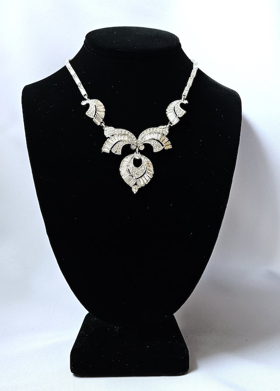 Vintage Exceptional Bogoff Rhinestone Necklace