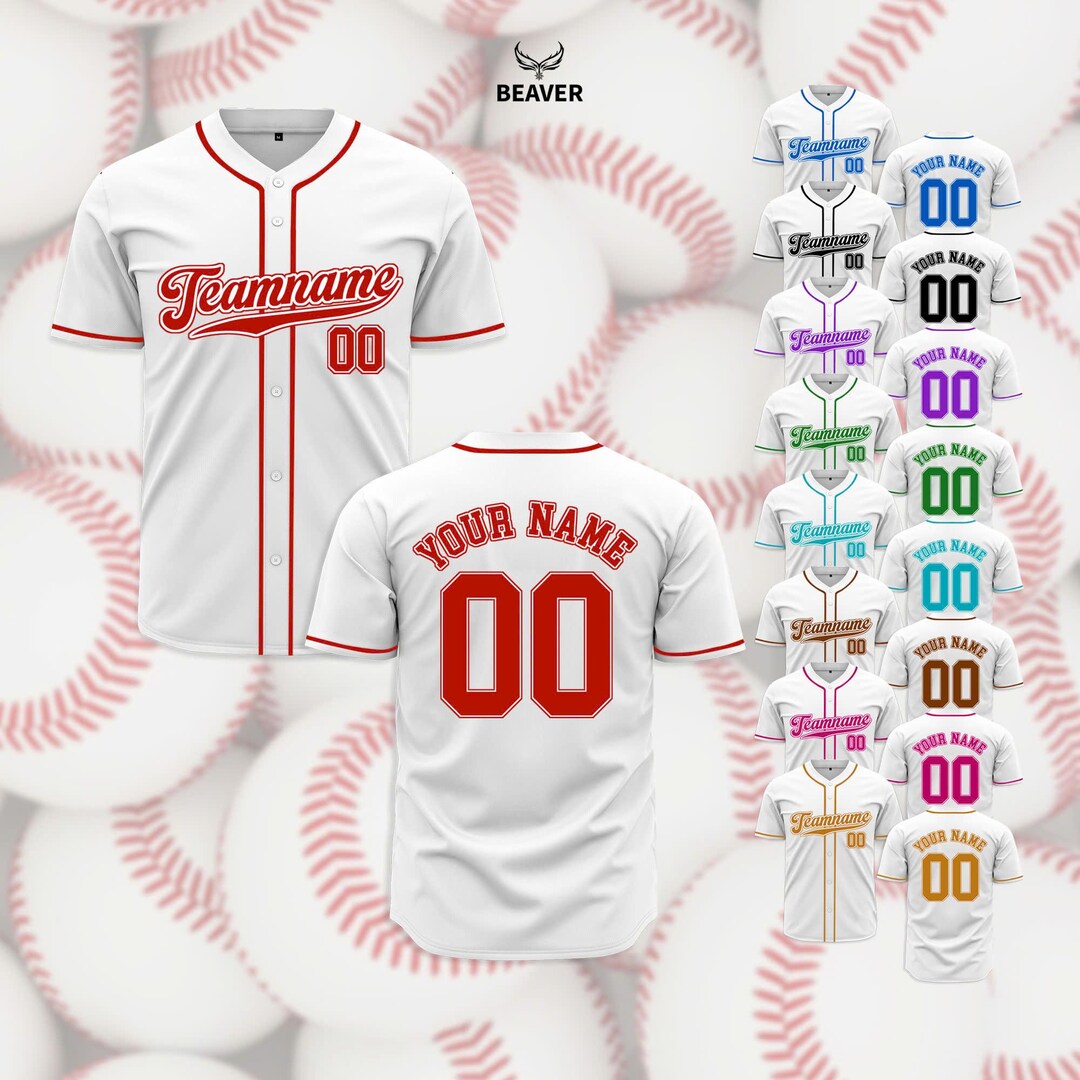 Custom Baseball Jersey – Personalized Team Uniform, Multiple Trim ...