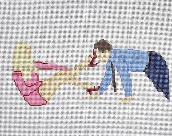Wolf of Wall Street | Handpainted Needlepoint Canvas