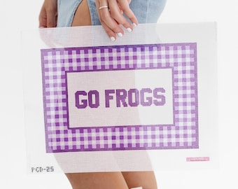 Go Frogs (TCU) | Handpainted Needlepoint Canvas