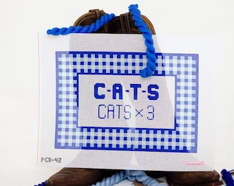 C-A-T-S (Kentucky) | Handpainted Needlepoint Canvas