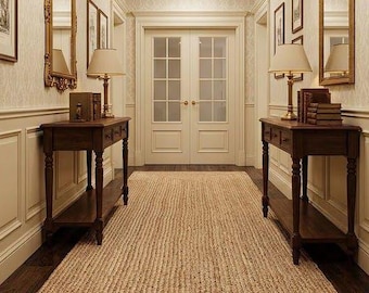 Tapis de passage en jute tissé à la main | Tapis de couloir respectueux de l'environnement et sur mesure