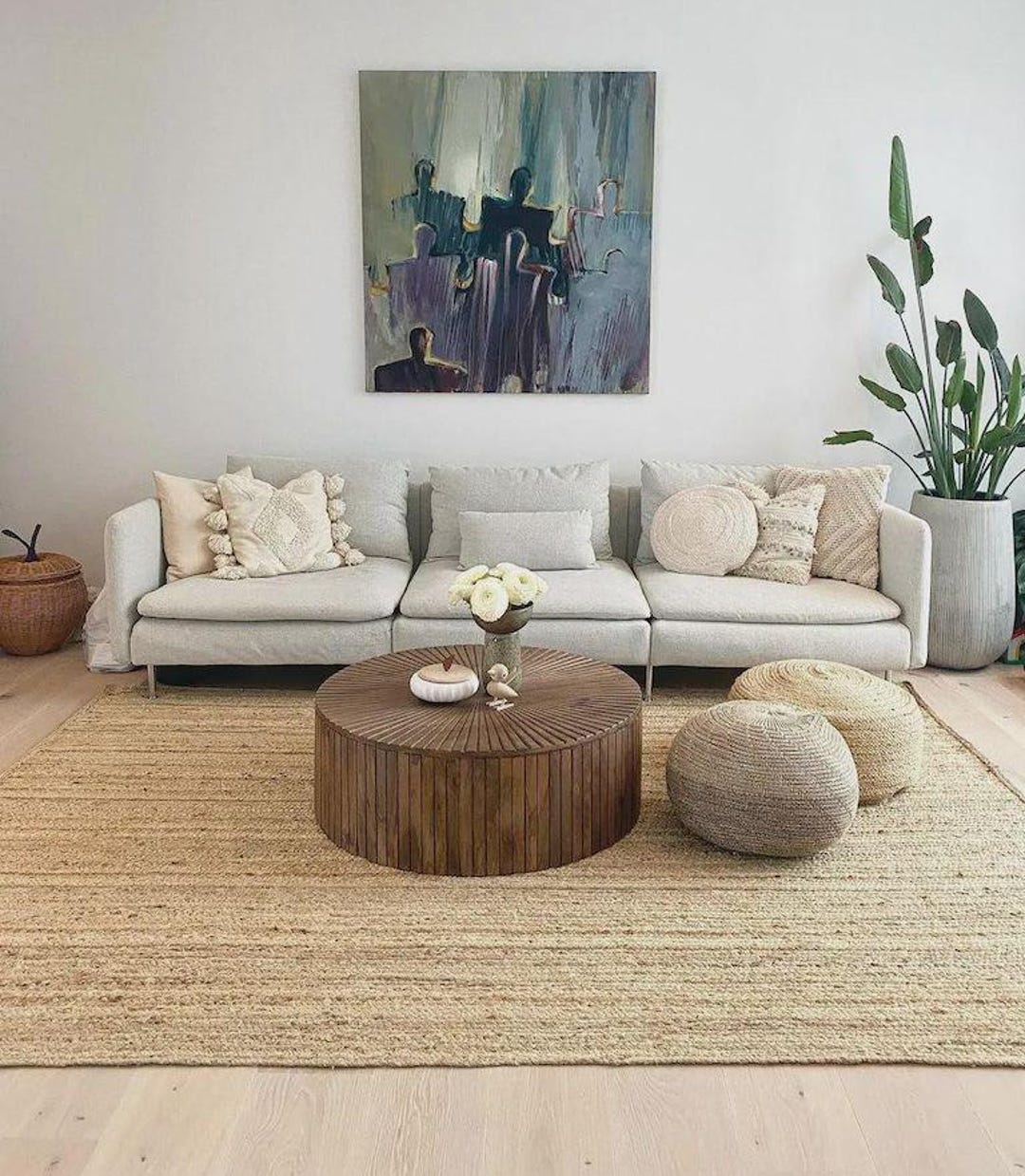 Large Juste Rug Jute Rug Square, Jute Rug Rectangular, Jute Rug Large, Bohemian Rug ...