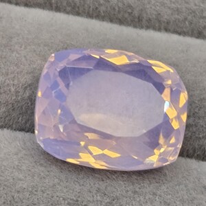 Cushion Cut Pink Opal Gemstone, 15-16 Ct Lab Created