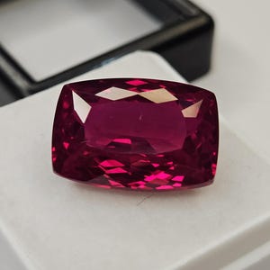 Natural Mozambique 14 Ct Long Cushion Cut Gemstone, Deep Red Precious Stone for Ring, July Birthstone Gift, Loose Jewelry Gem