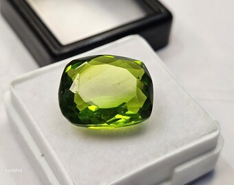 10–12 Karat Peridot im Kissenschliff – loser Edelstein für Schmuck