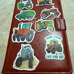 Paquete de pegatinas de tractor vintage: 50 pegatinas de la vida en la granja para álbumes de recortes, portátiles, botellas de agua, regalos de granjero y calcomanías retro de agricultura.