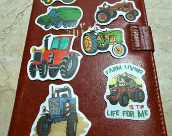 Vintage Tractor Stickers Pack – 50pcs Cute Farm Life Stickers for Scrapbook, Laptop, Water Bottle, Farmer Gift, Retro Agriculture Decals