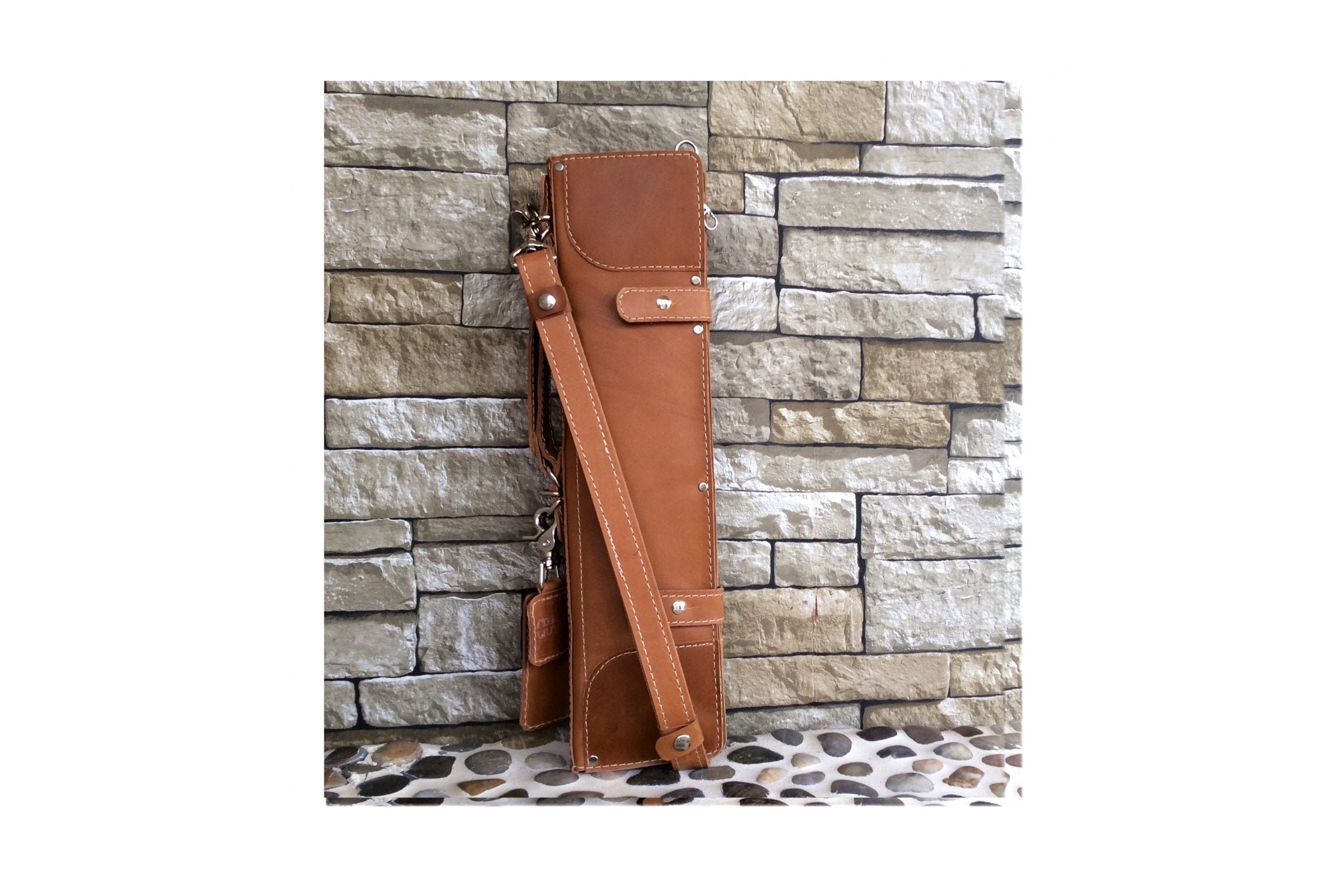 Brown Leather Stick Bag Leather Drumstick Bag Artist Case Etsy