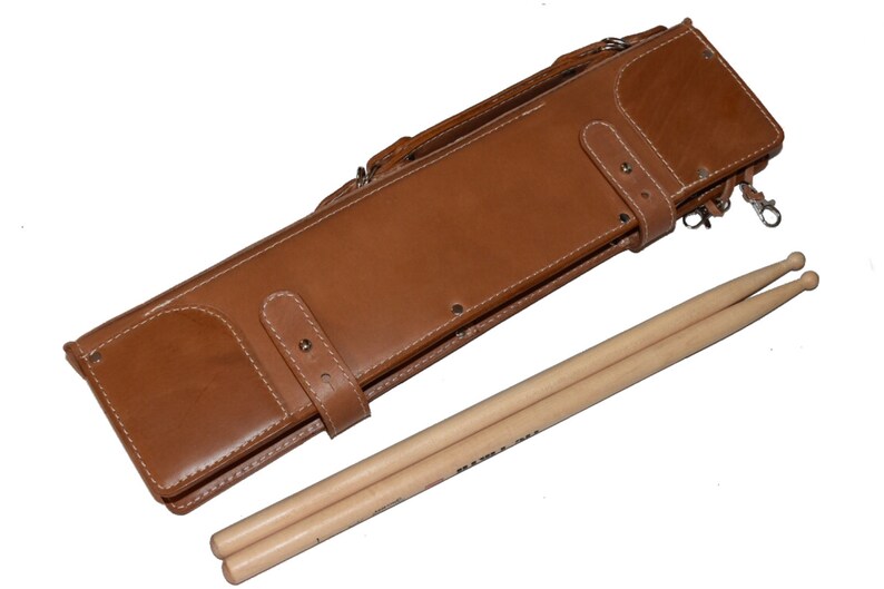 Brown Leather Stick Bag Leather Drumstick Bag Artist Case Etsy