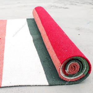 Esterilla de yoga de algodón orgánico tejida a mano, ecológica, hecha a mano, para fitness, para hacer ejercicio en casa, ligera,