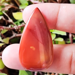 Red Jasper Gemstone Cabochon: Pear Shape, 34.30 Carats