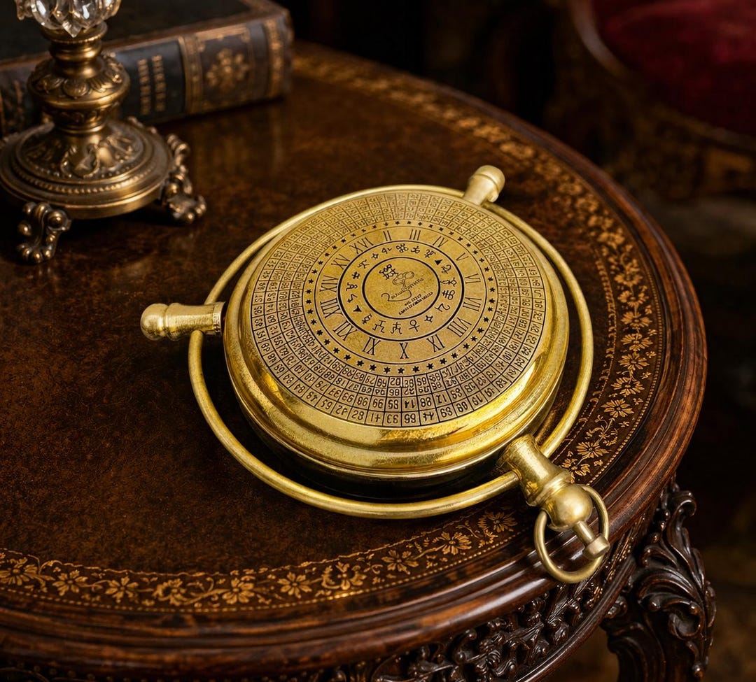 Alethiometer Prop Brass Alethiometer Compass – His Dark Materials Prop Reader (6 Cm ...