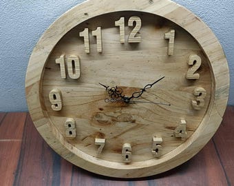Relógio de parede moderno para decoração de casa, feito à mão, estilo antigo e elegante. Ideal para presentear.