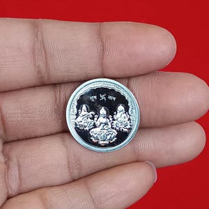 999 Silver Laxmi Ganesh Saraswati 5 Gram Coin