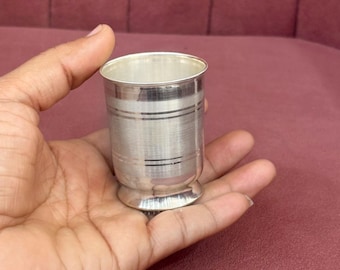999 Pure Silver Baby Milk Glass Tumbler Cups Silverware Dining Flask
