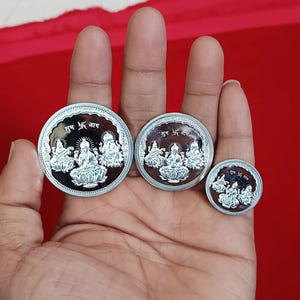 999 Pure Silver Laxmi Ganesh Saraswati Coin Best Return Gift for All Occasion