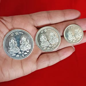 999 Fine Silver Laxmi Ganesh Coin Wealth and Prosperity Gift