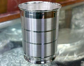 999 Pure Fine Silver Tumbler Water Milk Glass, Baby Dining Flask, Silver Utensils Gift