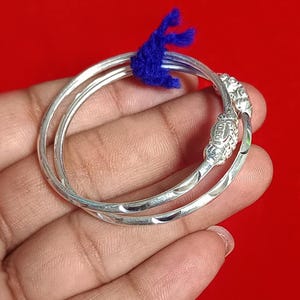 925 Silver Baby Bangle, Newborn Baby Cuff Bangle, Infant Jewelry, Kids Birthday Gift