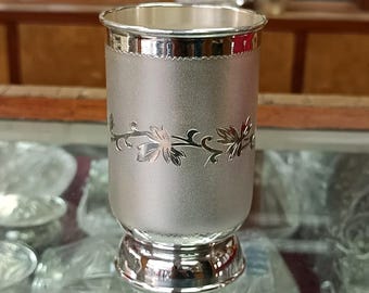 999 Pure Silver Cup Water Milk Glass Tumbler, Silverware Gifting