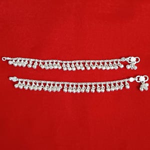 Pure Silver Kids Traditional Bell Anklet Payal, Jingle Bells Belly, Personalized Baby Jewelry Gifting