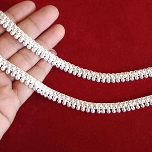 Handmade 925 Silver Women Anklet Pair Traditional Indian Payal Women Jewelry