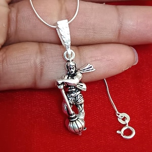925 Sterling Silver Hindu God Lord Hanuman Necklace for Men and Women Protection Amulet