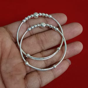 925 Sterling Silver Baby Bangle Toddler Cuff Bangle Silver Kids Jewelry