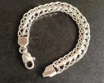 Sterling Silver Chain Link Bracelet 9" Inch