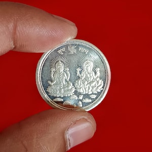 99.90% Silver Laxmi Ganesh Coin 5gram Wealth and Prosperity Gift